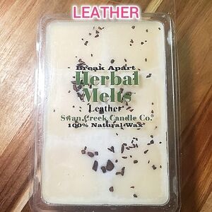 LEATHER by SWAN CREEK CANDLE CO. Herbal Melts 100% Natural Wax 5.25 oz NWT